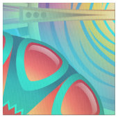 Funky Retro Muster Abstrakt Bohemisch Stoff (Nahaufnahme)