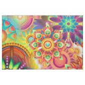 Funky Retro Muster Abstrakt Bohemisch Stoff (Fat Quarter (45,7 x 55,9 cm))