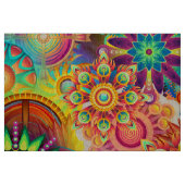 Funky Retro Muster Abstrakt Bohemisch Stoff (Fat Quarter (45,7 x 55,9 cm))