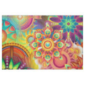 Funky Retro Muster Abstrakt Bohemisch Stoff (Fat Quarter (45,7 x 55,9 cm))