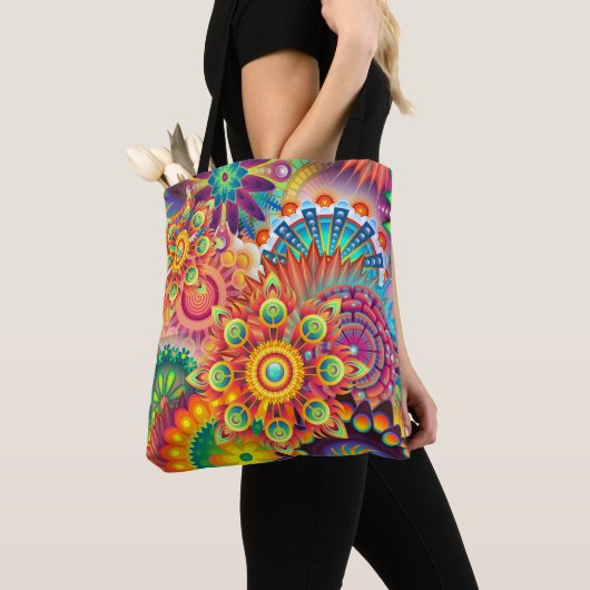 Funky Retro Muster Abstrakt Bohemisch Tasche (Von Nahem)