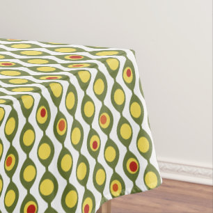 Funky Retro Olive Beat Custom Colors Muster Tischdecke