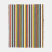 Funky Retro Orange Brown Aqua White Striping Fleecedecke (Vorderseite)