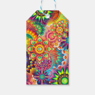 Funky Retro Pattern Abstrakt Boho Geschenkanhänger