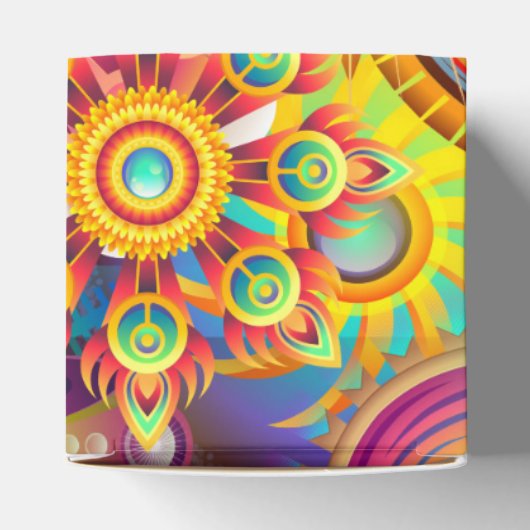 Funky Retro Pattern Abstrakt Boho Geschenkschachtel (Oben)