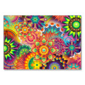 Funky Retro Pattern Abstrakt Boho Tischnummer (Vorderseite)