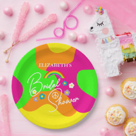 Funky Retro-Polterabend Pappteller