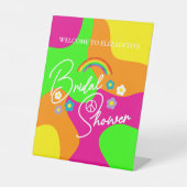 Funky Retro-Polterabend Sockelschild (Vorderseite)