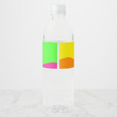 Funky Retro-Polterabend Wasserflaschenetikett (Rückseite)