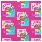 Funky Retro Pop Art Bubble Gum Lips Stoff (Muster)