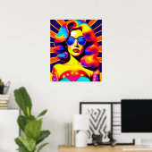 Funky Retro Pop Art Fashion Poster (Heimbüro)