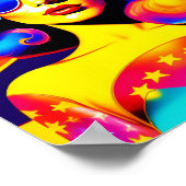 Funky Retro Pop Art Fashion Poster (Ecke)