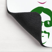 Funky Retro Schnurrbart Mann Mousepad (Ecke)