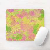 Funky Retro Sechzigerjahre Blumen Mousepad (Mit Mouse)