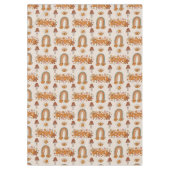 Funky Retro Tablecloth Brown & Blush Swirl Art Tischdecke (Vorderseite)