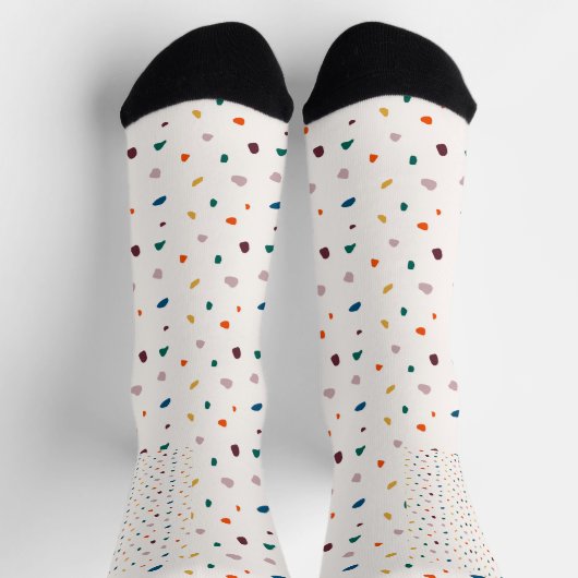 Funky Retro Terrazzo Crew Socks Socken (Oben)
