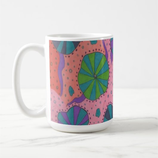 Funky Retro Vibes Kaffeetasse (Links)
