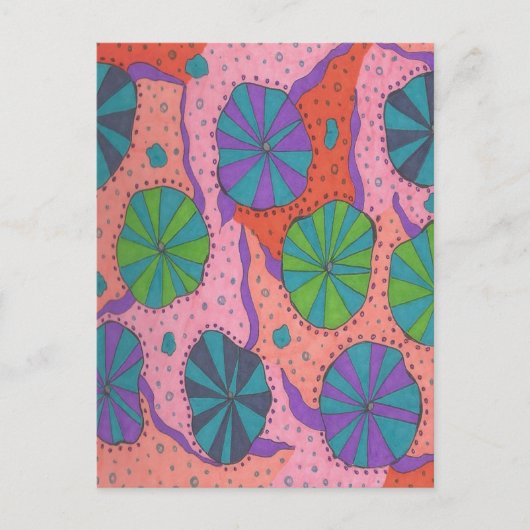 Funky Retro Vibes Postkarte (Vorderseite)