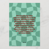 Funky Retro Vibes Tween Bowling Birthday Einladung (Rückseite)