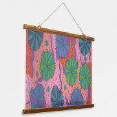 Funky Retro Vibes Wandteppich Mit Holzrahmen (Gewinkelt)