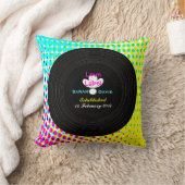 Funky Retro Vinyl Record Thema Hochzeitsgeschenk Kissen (Decke)
