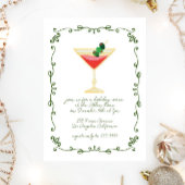 Funky Retro Whimsical Christmas Cocktail Party Einladung