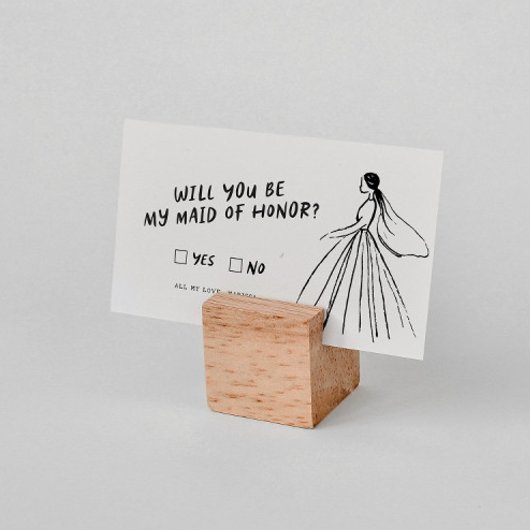 Funky Retro | Wirst du meine Trauzeugin sein? Begleitkarte