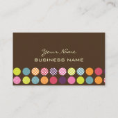 Funky Retrodots Punkte / DIY Hintergrundfarbe Visitenkarte (Rückseite)