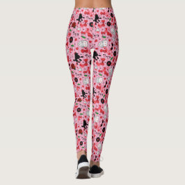 Funky Rockabilly Poodles und Cherries Sock Hop Leggings