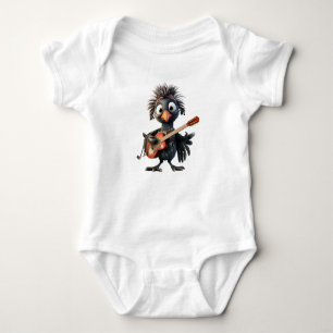 Funky Rocker Bird Baby Strampler