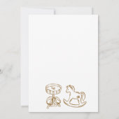 Funky Rocking Horse Espresso Martini Babydusche Einladung (Rückseite)