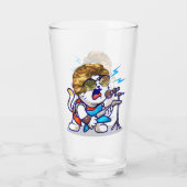 Funky Rockstar Cat - Cool Music Lover Kitty Glas (Rückseite)