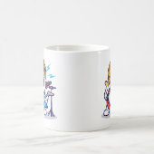 Funky Rockstar Cat - Cool Music Lover Kitty Kaffeetasse (Mittel)