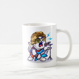 Funky Rockstar Cat - Cool Music Lover Kitty Kaffeetasse