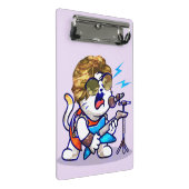 Funky Rockstar Cat - Cool Music Lover Kitty Mini Klemmbrett (Schrägansicht)