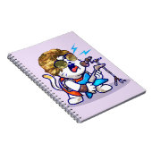 Funky Rockstar Cat - Cool Music Lover Kitty Notizblock (Rechte Seite)
