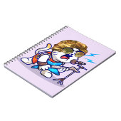 Funky Rockstar Cat - Cool Music Lover Kitty Notizblock (Linke Seite)