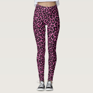 Funky rosa Leopard-Druck-Leggings Leggings