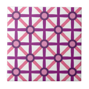 Funky Rosa- und Lila-Muster Fliese