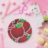 Funky rote Äpfel Pappteller (Party)