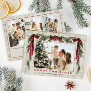Funky Samt Weihnachten Boho Rote Schleife 4 Foto