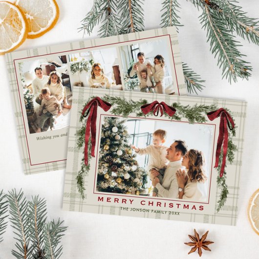 Funky Samt Weihnachten Boho Rote Schleife 4 Foto