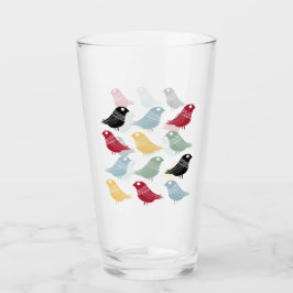 Funky Scandi Birds Mitte Jahrhundert Moderne Glas