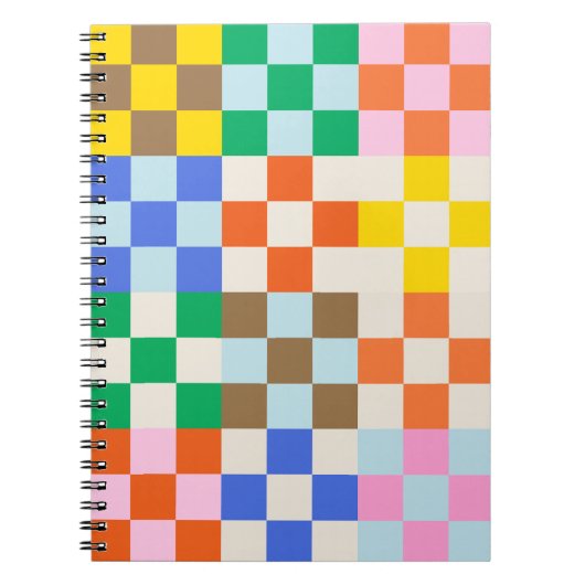 Funky Schachbrett Notizblock (Vorderseite)