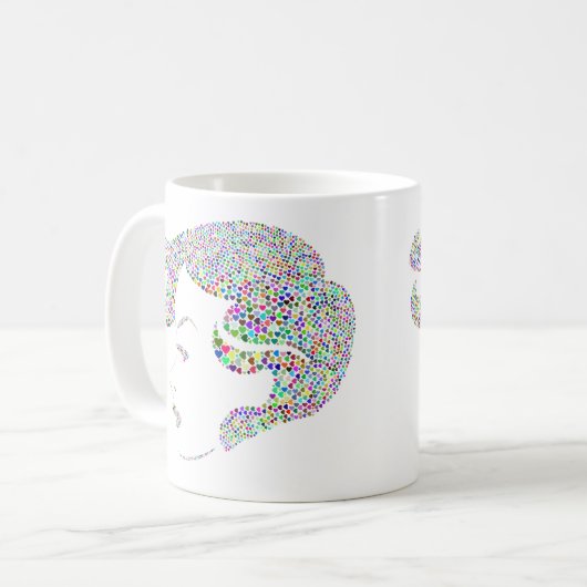 Funky Schuhe bunt Sommerflip Flops Kaffeetasse (Vorderseite Links)