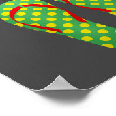 Funky Schuhe bunt Summer flip Flops Poster (Ecke)