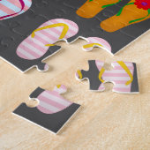 Funky Schuhe bunt Summer flip Flops Puzzle (Seite)