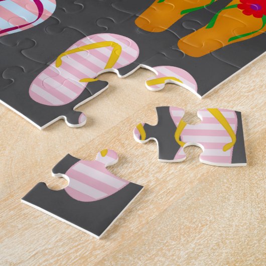 Funky Schuhe bunt Summer flip Flops Puzzle (Seite)
