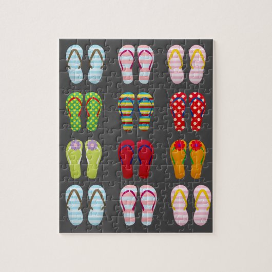 Funky Schuhe bunt Summer flip Flops Puzzle (Vertikal)