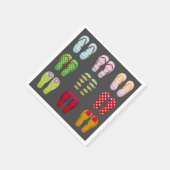 Funky Schuhe bunt Summer flip Flops Serviette (Ecke)